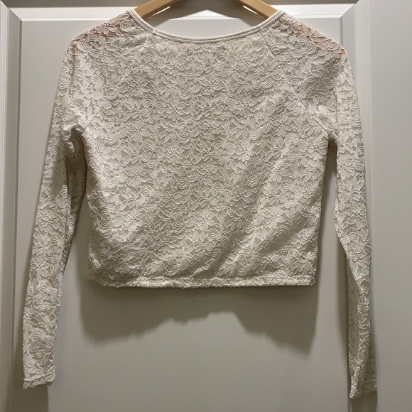 Adam Levine Lace Sleeve Crop Top - Picture 6 of 6